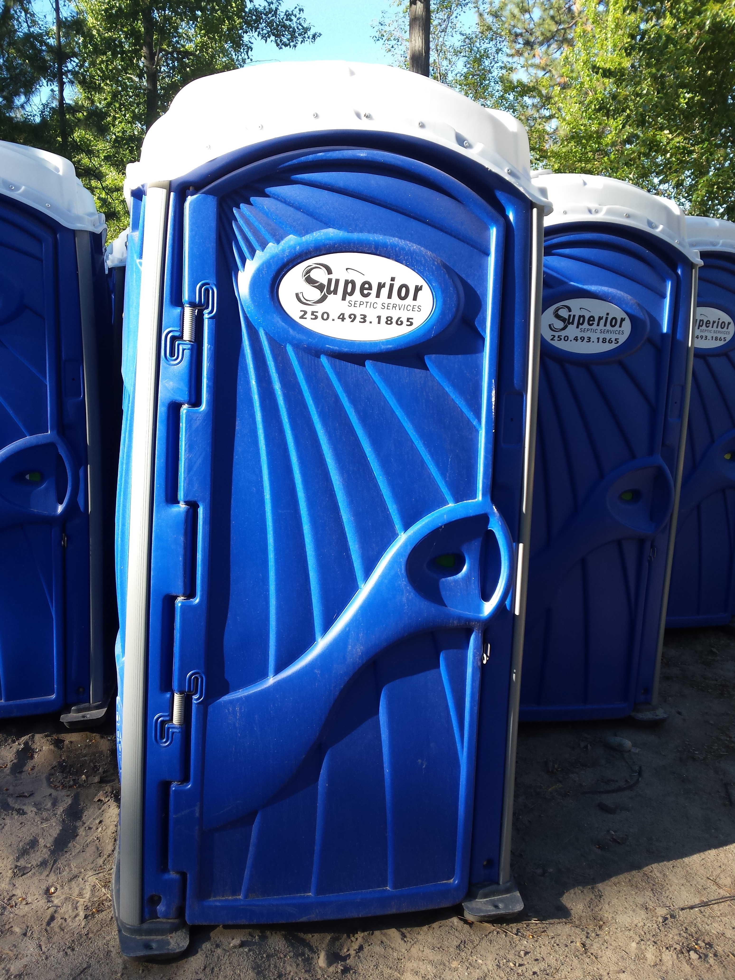 Blue Portable Toilet | Superior Septic Services Penticton